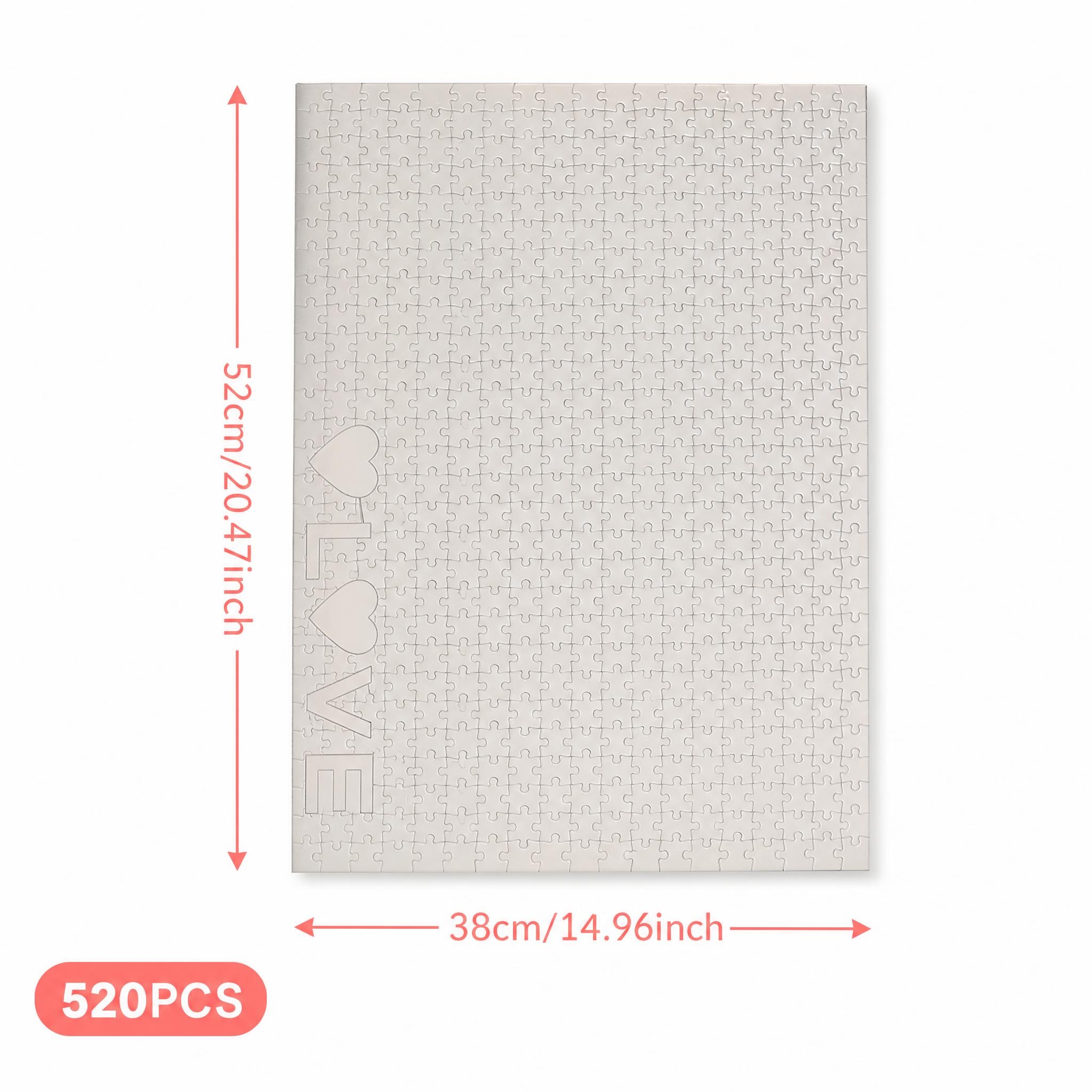 520 PCS Pure White Solid Color - Puzzle Blank White ulasan dan harga