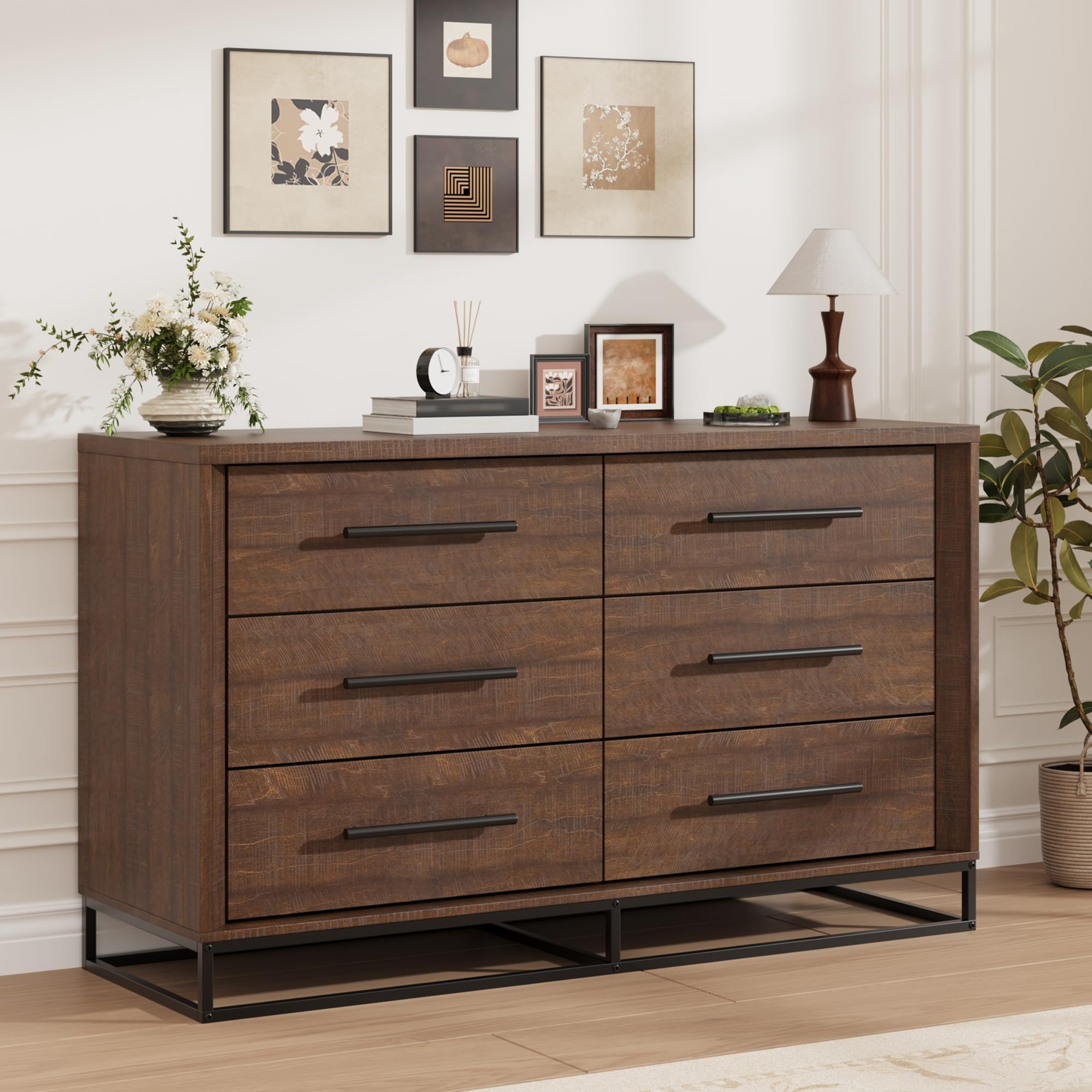 6 Drawer Dresser for Bedroom,  - Metal Photo Panel ulasan dan harga