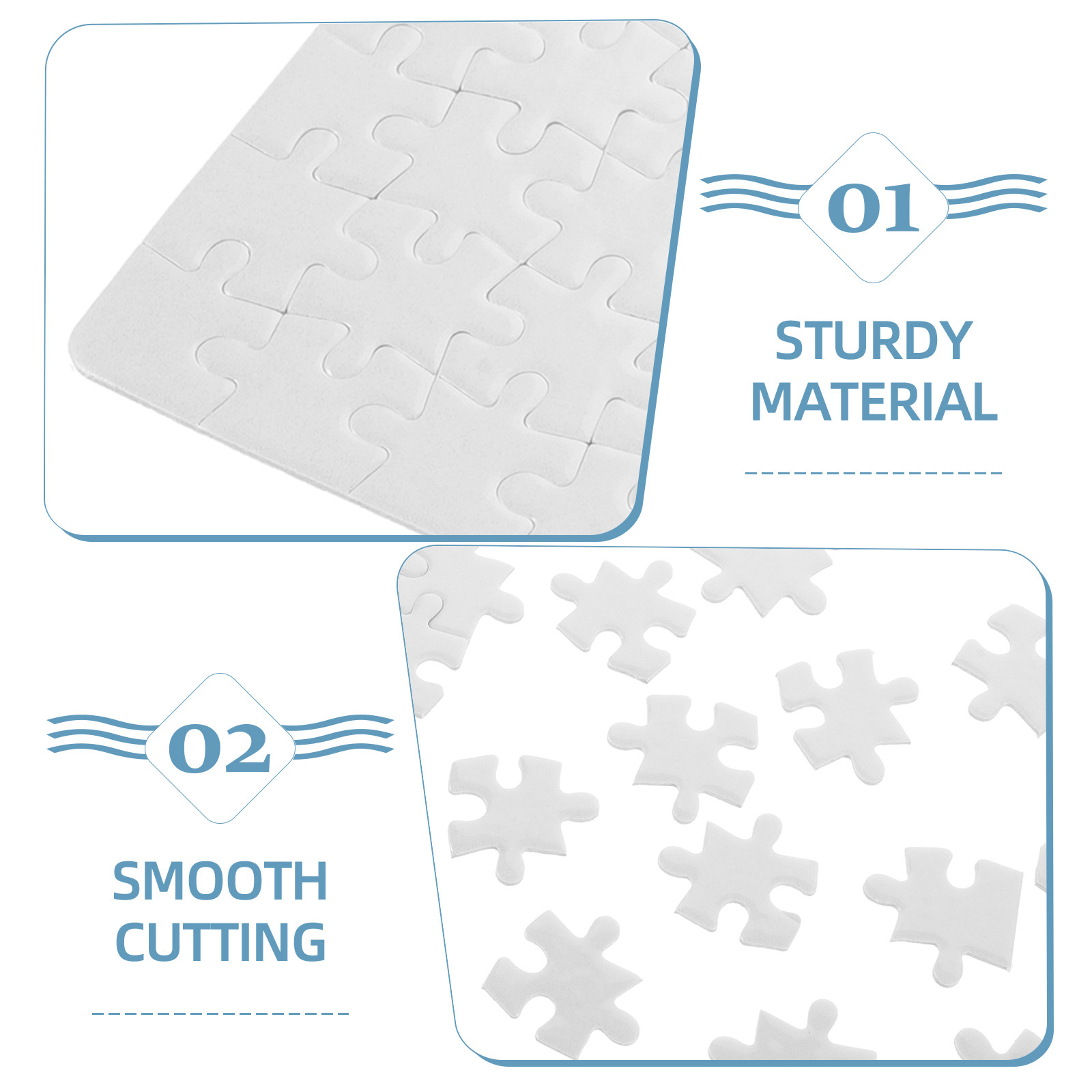 4Sheets Blank Puzzles for Subl - Puzzle Blank White ulasan dan harga