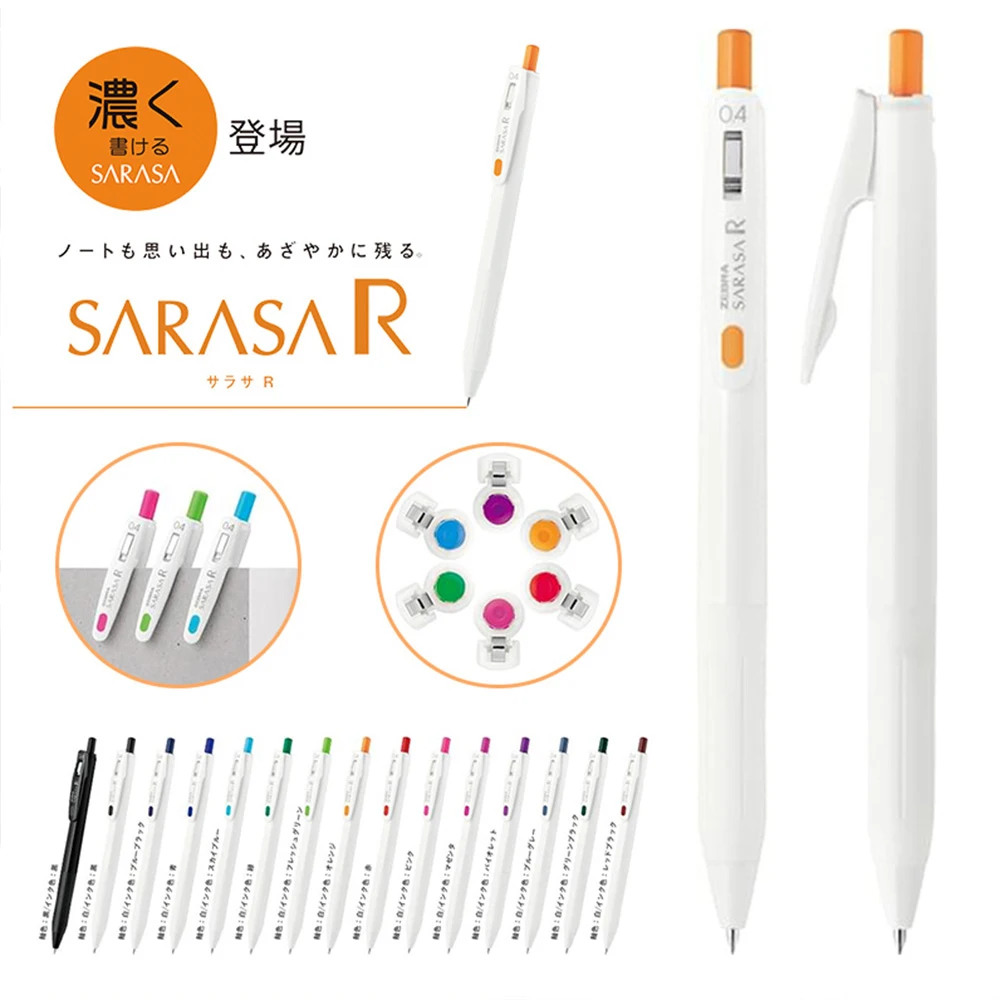5pcs ZEBRA Gel Pen SARASA R Di - Zebra Pen Mildliner ulasan dan harga